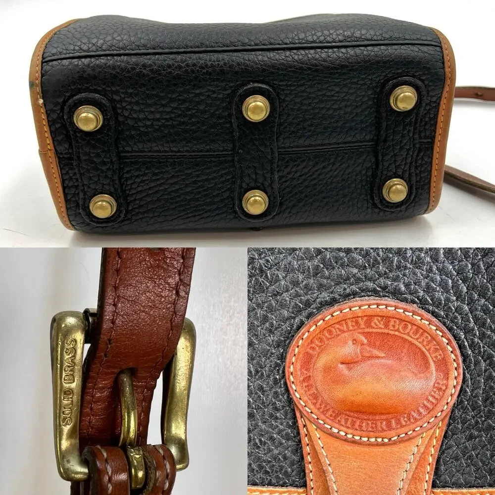 Vintage Dooney & Bourke All Weather Leather Black Crossbody Bag